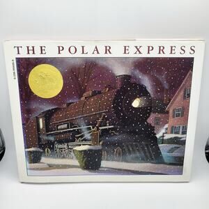 Vtg The Polar Express Book with The Caldecott Medal Trumpet Special Edition EUC